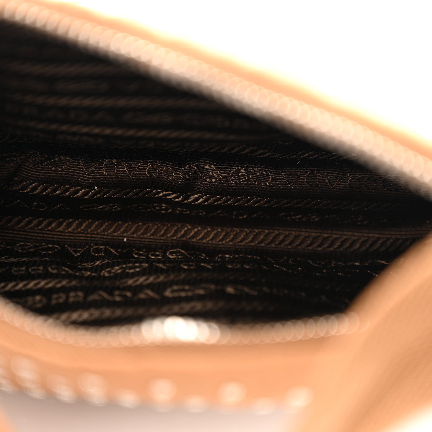 Tessuto Nylon Studded Mini Re-Edition Bag Brandy