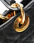 Lambskin Cannage Large Lady D1OR Black