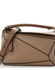 Grained Calfskin Small Puzzle Bag Sand Mink