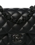 Lambskin Quilted Mini Square Flap So Black