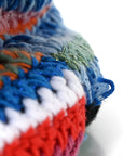 Cotton Crochet Stripe Tote Bag Multicolor