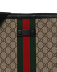 GG Supreme Monogram Web Messenger Bag Black