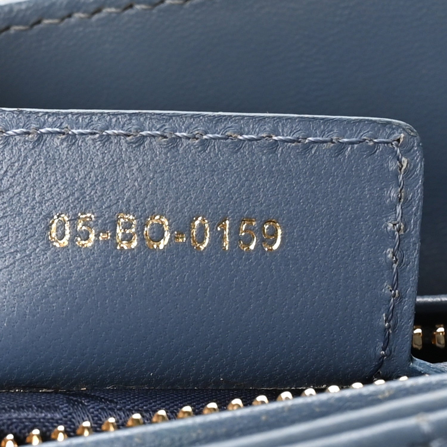 Lambskin Cannage Medium Lady D1OR Denim Blue