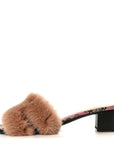 Mink Fur Oasis Sandals 35 Granit Pink
