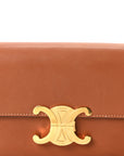 Natural Calfskin Triomphe Shoulder Bag Tan