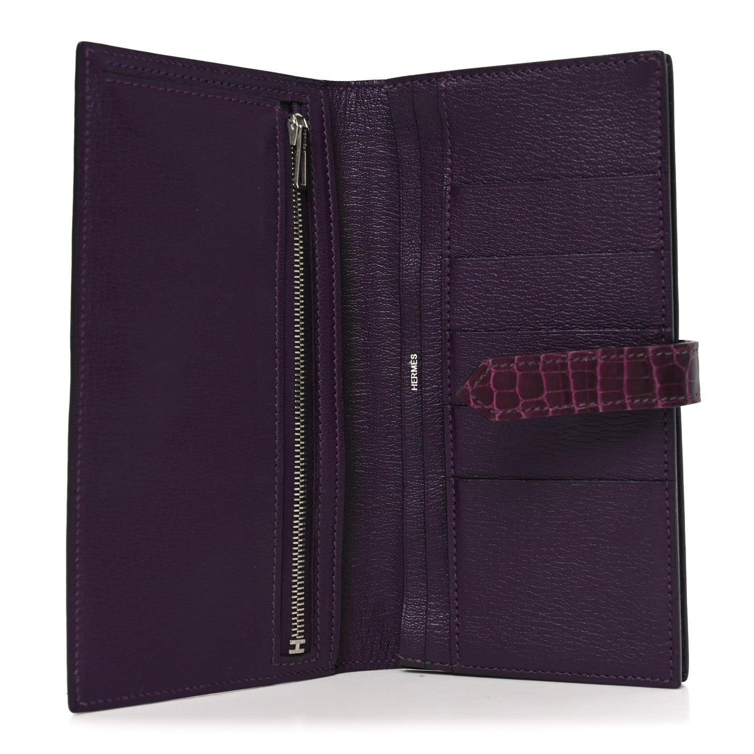 Shiny Alligator Bearn Wallet Amethyst