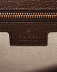 Monogram Jumbo GG Textured Dollar Calfskin Web Small Ophidia Padlock Top Handle Bag Camel Ebony New Acero