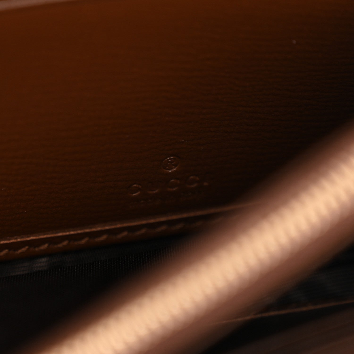 GG Supreme Monogram Azalea Calfskin Web Jackie 1961 Chain Wallet Beige Ebony Brown Sugar