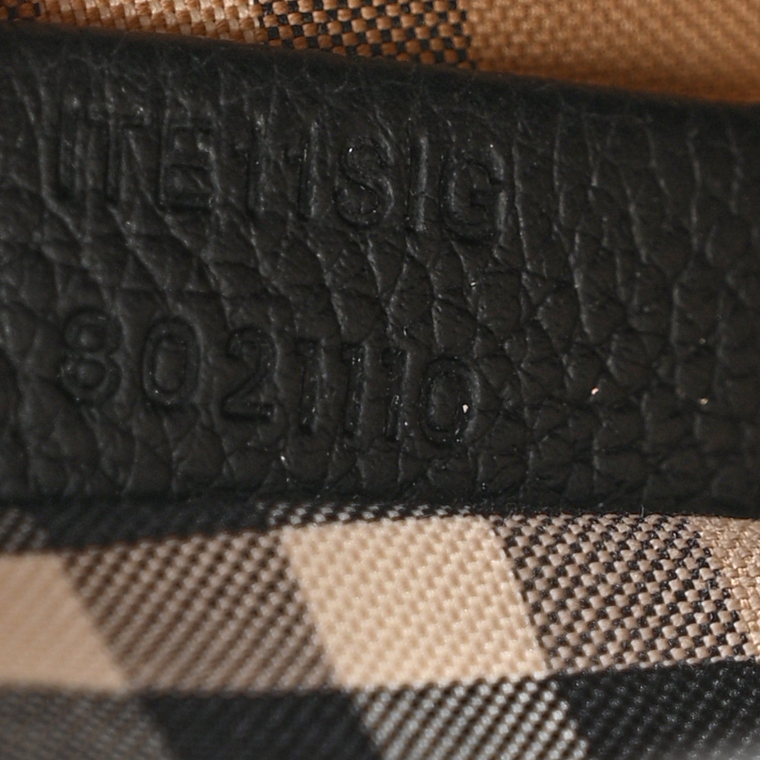 Grainy Calfskin Vintage Check Note Crossbody Bag Black