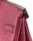 Shiny Niloticus Crocodile Birkin 25 Rose Scheherazade