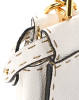 Cuoio Romano Selleria Mini Peekaboo Iconic Satchel White