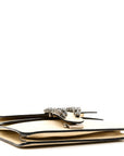Textured Calfskin Crystal Mini Dionysus Shoulder Bag Mystic White