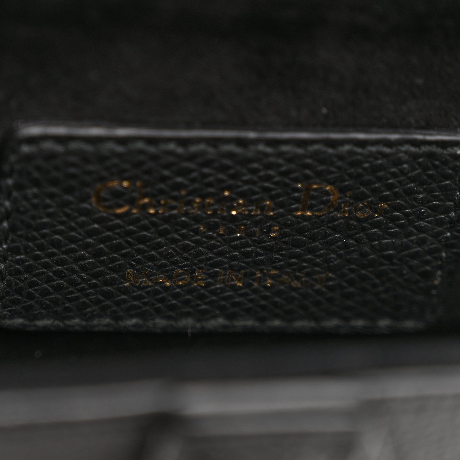 Grained Calfskin Mini Saddle Bag Black
