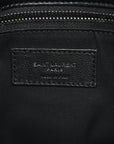 Patent Crocodile Embossed Lambskin Monogram Medium Niki Chain Satchel Black