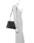 Saffiano Small Galleria Double Zip Tote Black