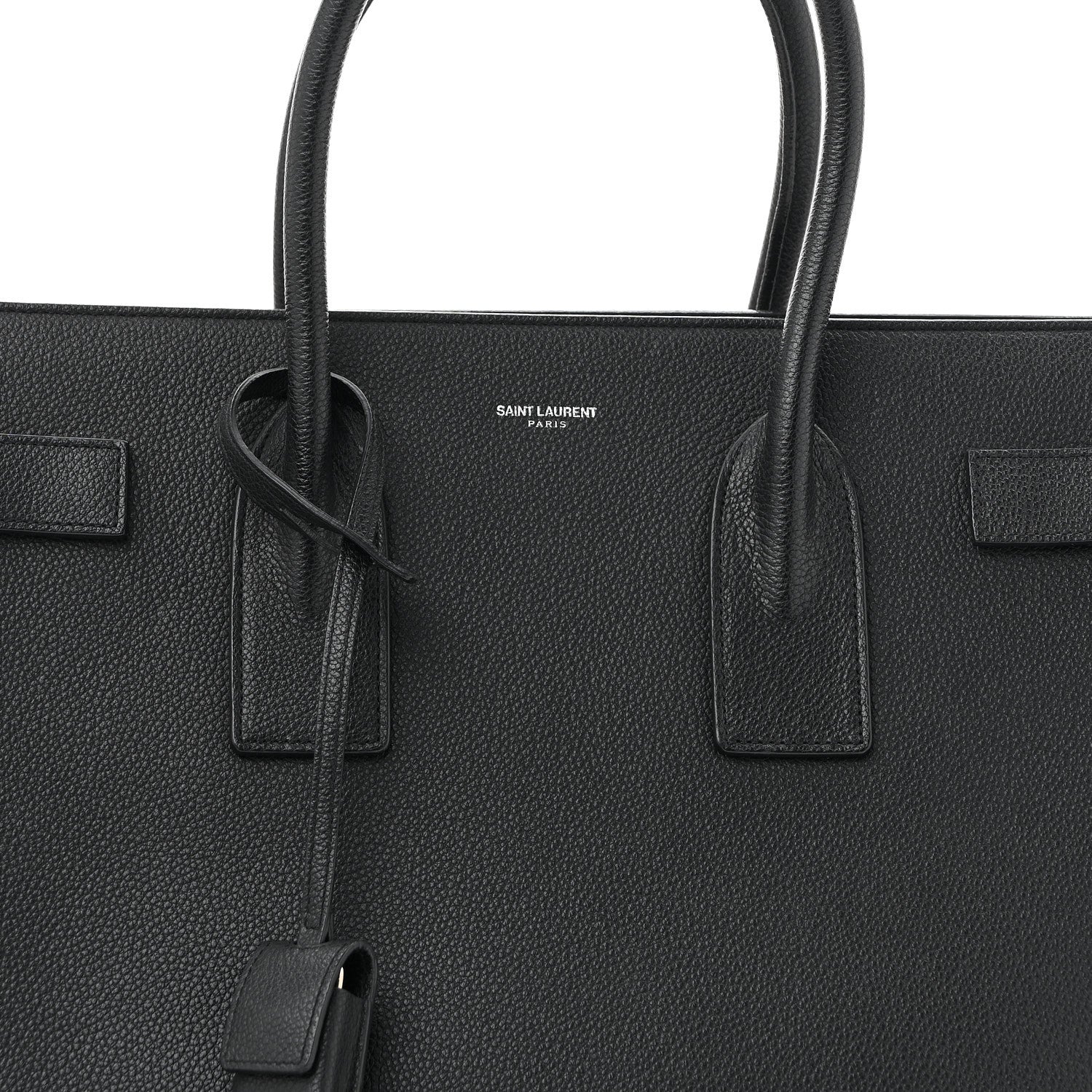 Grained Calfskin Large Sac De Jour Carryall Black