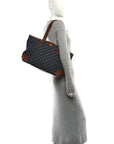 New Denim GG Monogram Medium Ophidia Shopping Tote Blue Tea Cuir