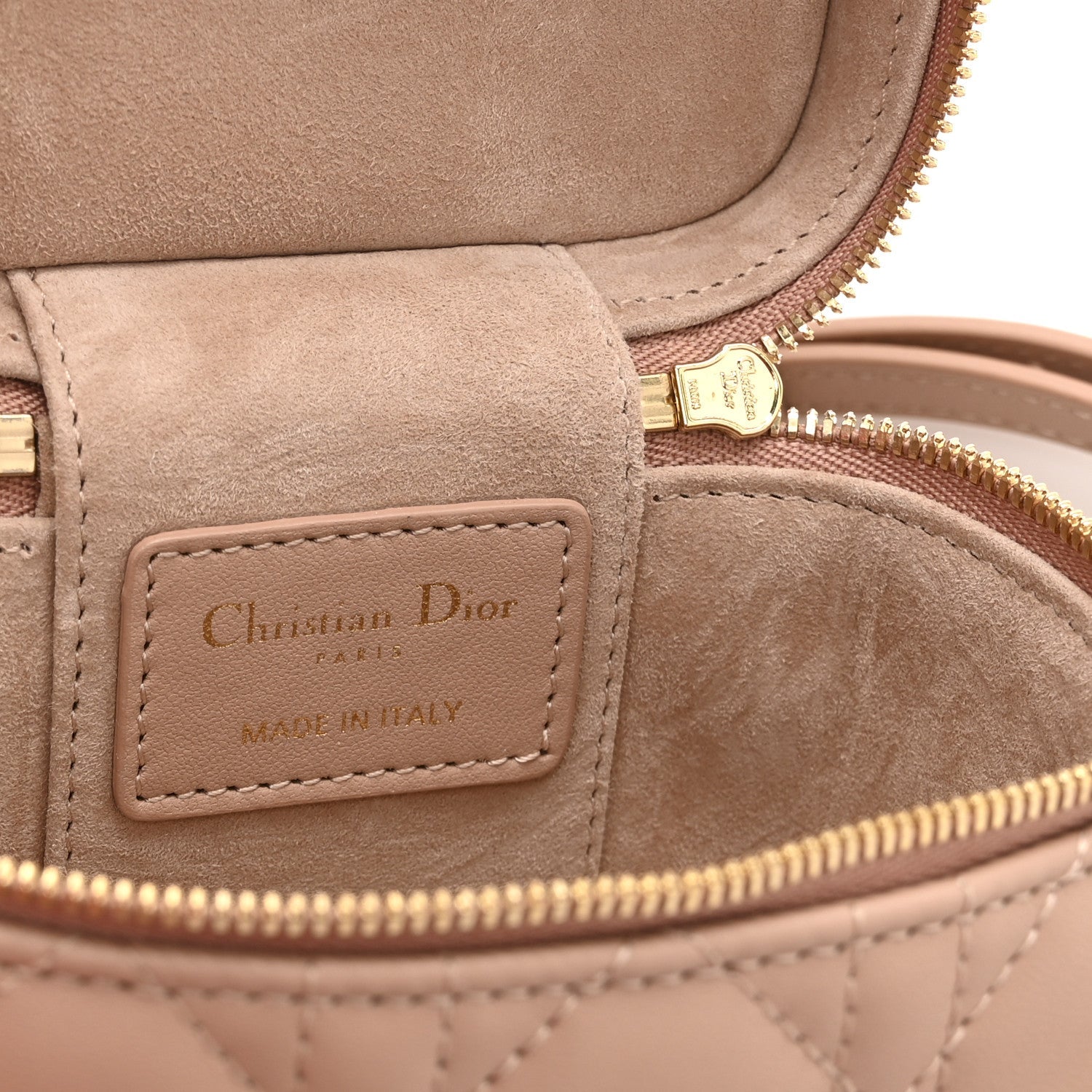 Lambskin Cannage Micro Lady D1OR Vanity Case Rose Des Vents