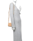 Lambskin Maxi Intrecciato Extra Mini Cassette Crossbody Bag Almond