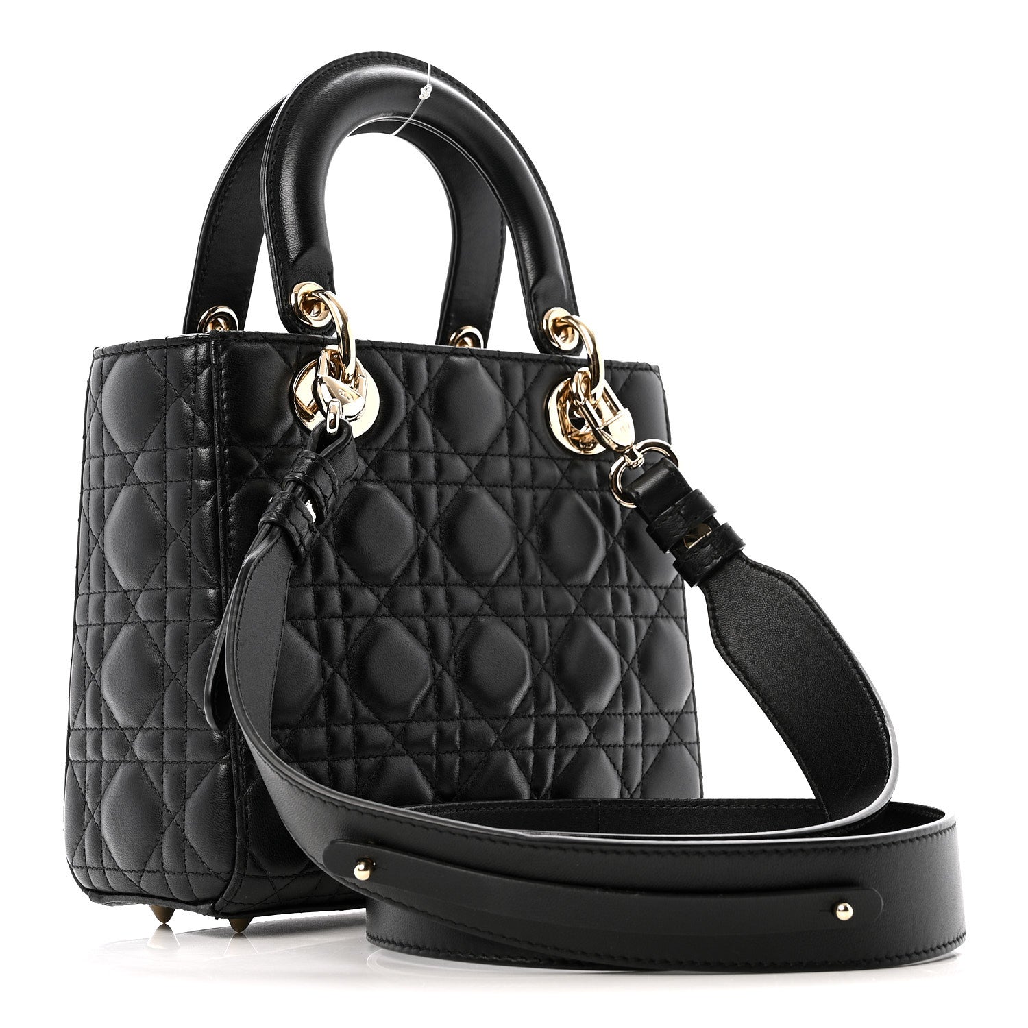 Lambskin Cannage Small My ABCD1OR Lady D1OR Black