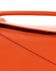 Satin Calfskin Small Puzzle Bag Orange