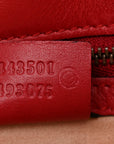 Calfskin Matelasse Medium GG Marmont Open Top Shoulder Bag Hibiscus Red
