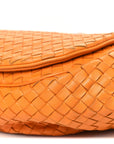 Nappa Intrecciato Drawstring Messenger Flap Orange