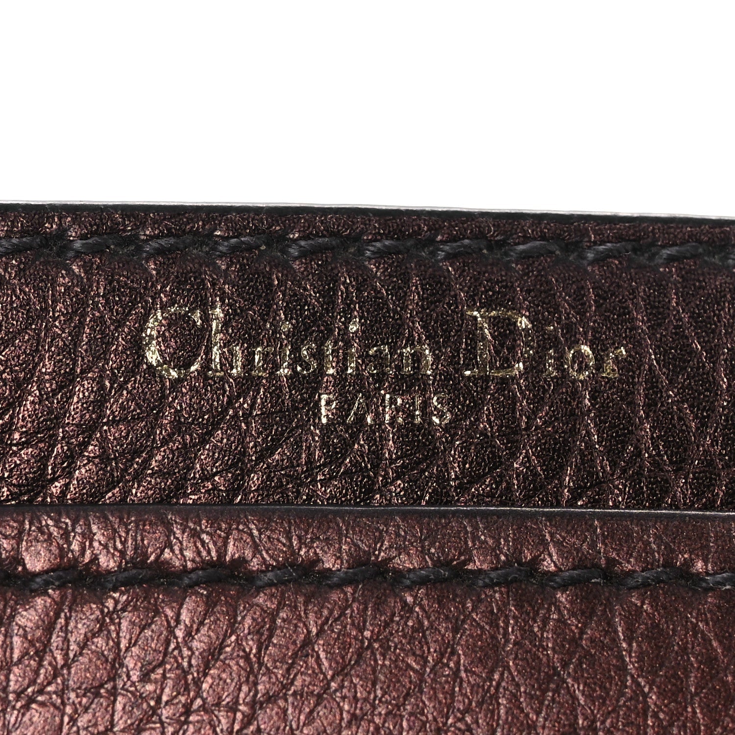 Metallic Calfskin J'AD1OR Chain Flap Bag Noisette
