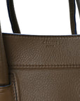 Baby Grained Medium Phantom Luggage Taupe Blue Trim