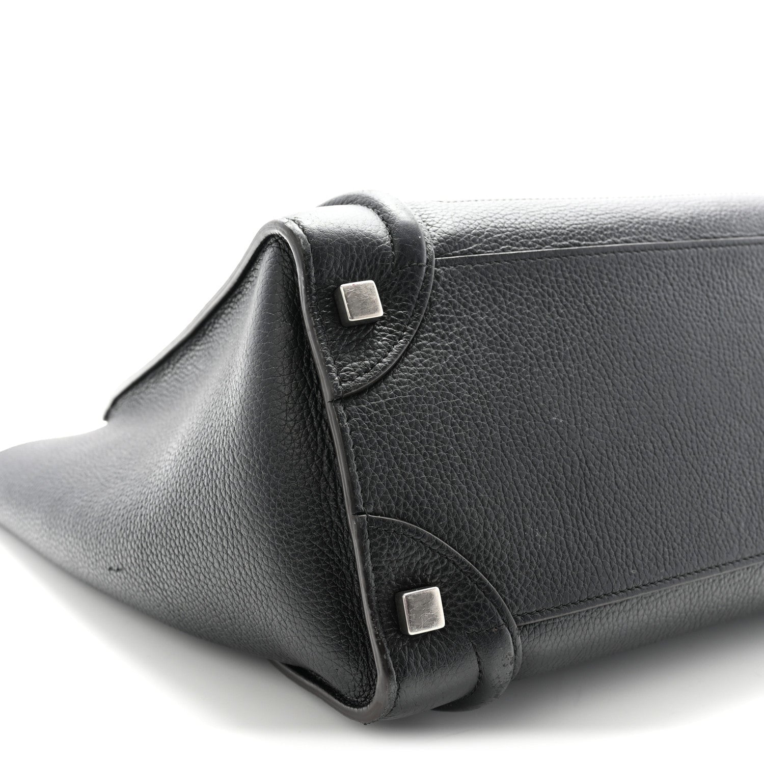 Drummed Calfskin Micro Luggage Black