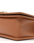 Caviar Chevron Quilted Medium Boy Flap Brown