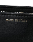 Caviar Quilted Striated CC Wallet On Chain WOC Black