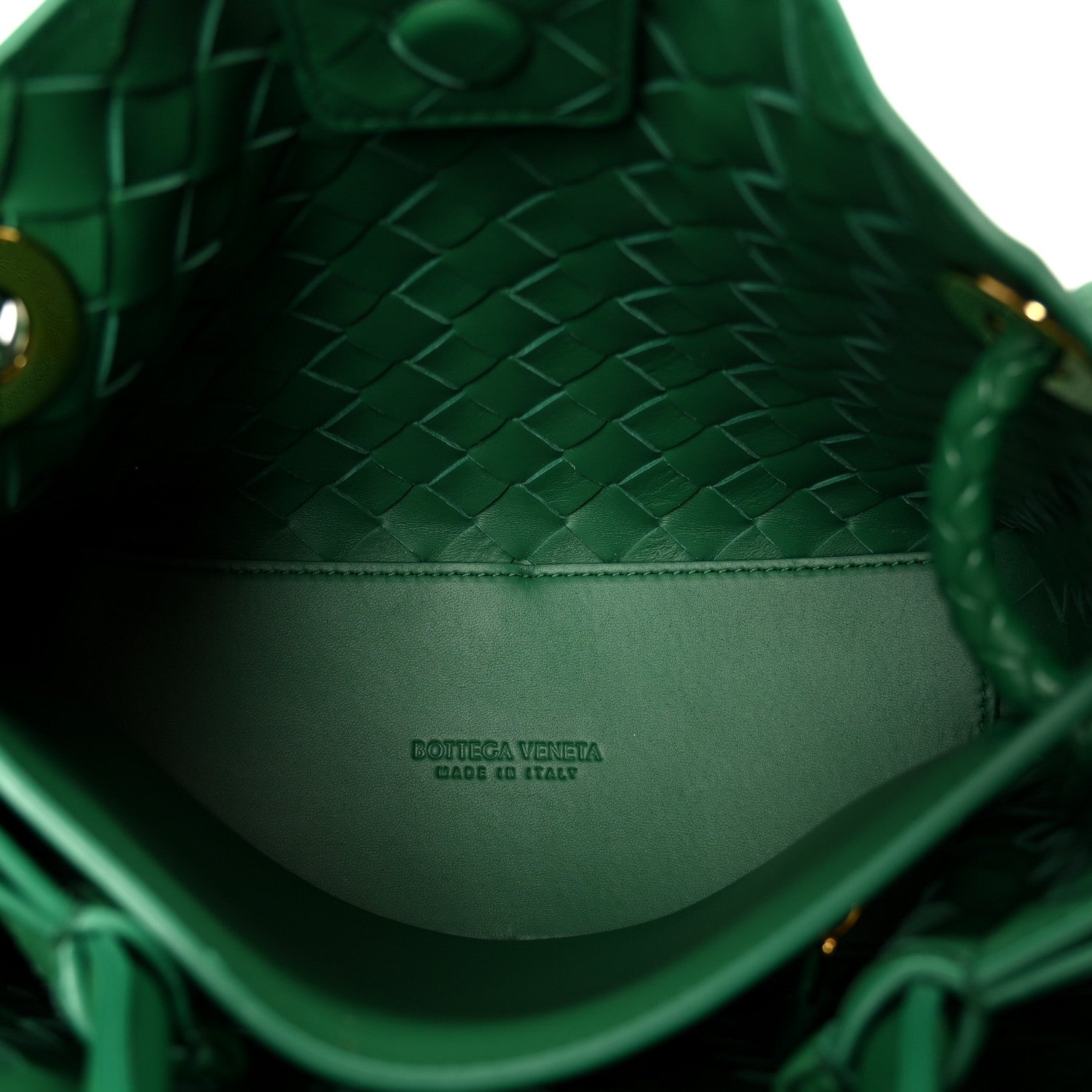 Nappa Intrecciato Small Andiamo Shoulder Bag Jungle