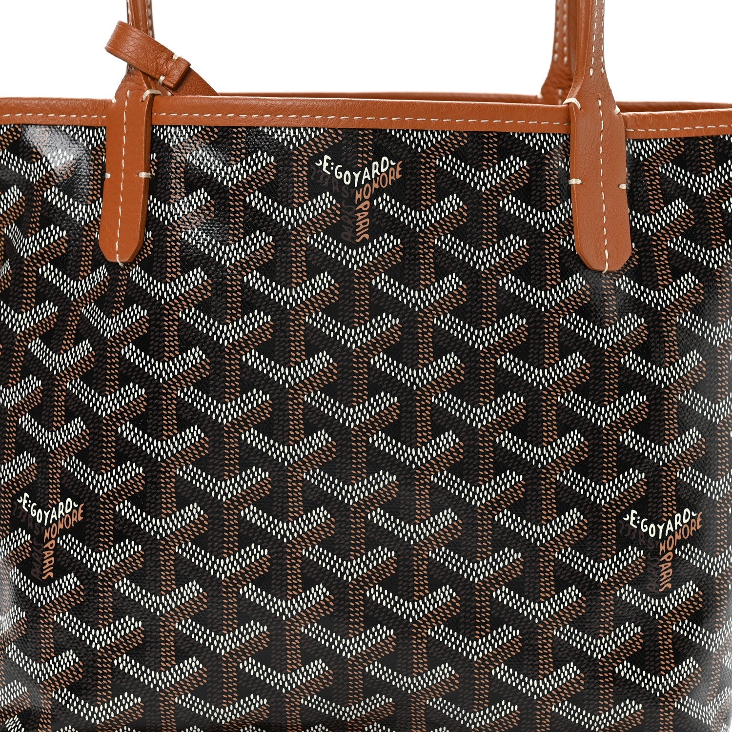 Goyardine Reversible Mini Anjou Black Gold