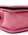 Patent Tweed Medium Boy Flap Fuchsia