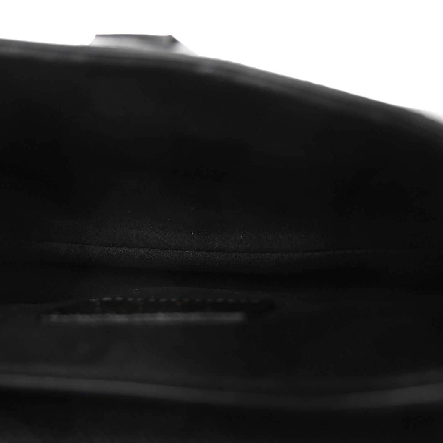 Grained Calfskin Mini Saddle Bag With Strap Black
