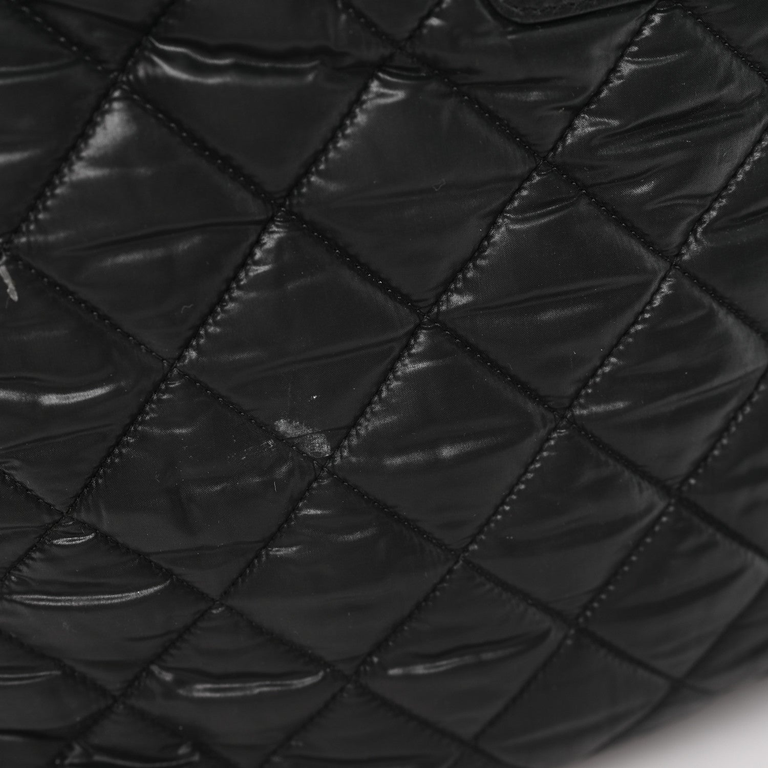 Nylon Quilted Coco Cocoon Backpack Black