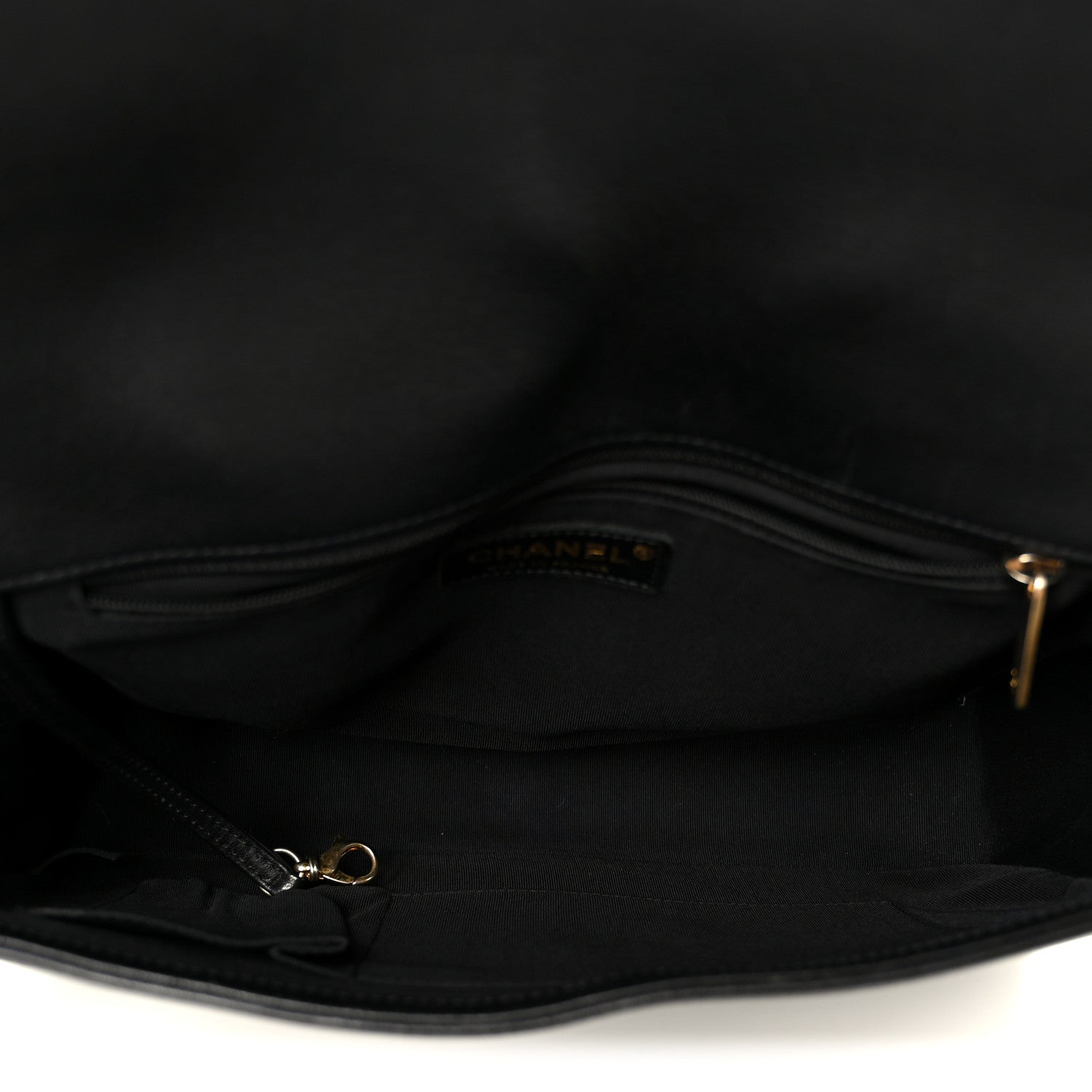Braided Sheepskin Large Boy Reverso Flap Black
