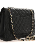 Caviar Quilted Maxi Double Flap Black