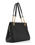 GCCIssima Signature Medium Shoulder Tote Bag Black