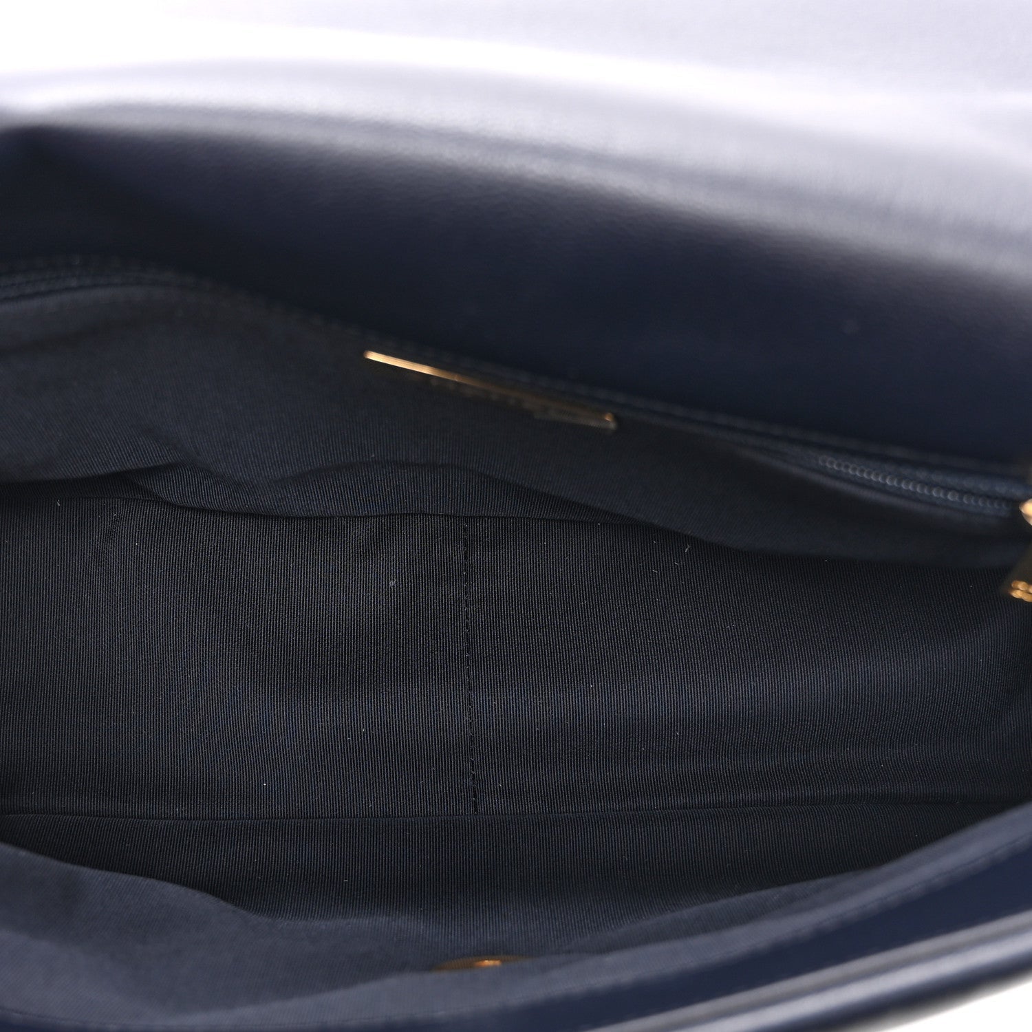 Lambskin Quilted Large CHNL 19 Flap Navy Blue
