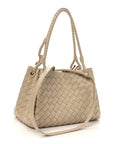 Nappa Intrecciato Medium Parachute Shoulder Bag Tufo