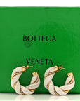 Sterling Silver Nappa Twist Hoop Earrings Gold