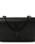 Grain De Poudre Small Monogram Monochrome Kate Satchel Black