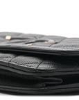 Caviar Quilted CC Filigree Wallet On Chain WOC Black