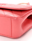 Caviar Quilted Small CC Filigree Flap Pink