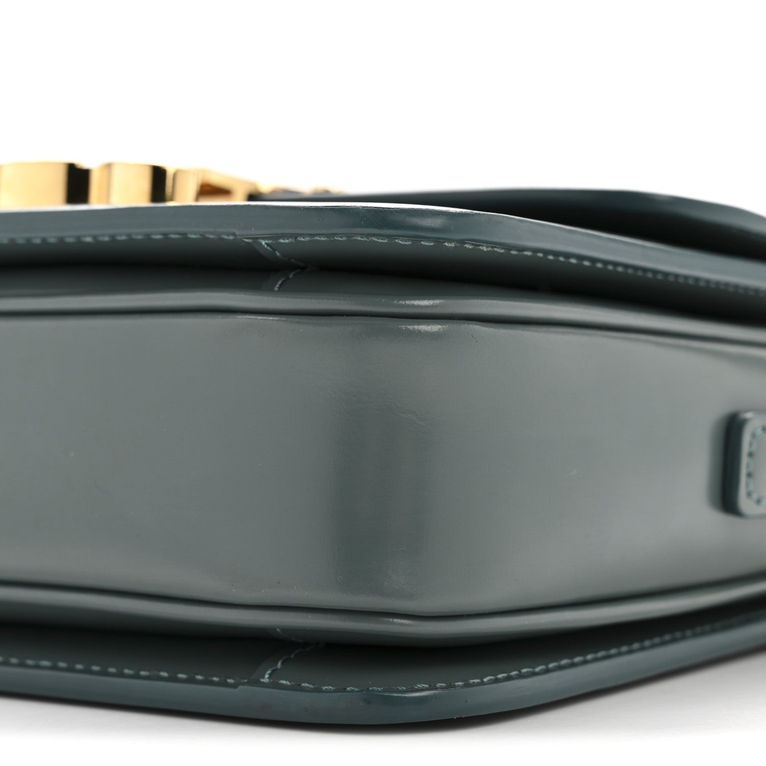 Shiny Calfskin Teen Triomphe Petrol