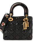 Crinkled Patent Cannage Small Lucky Badges My Lady D1OR Black