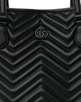 Calfskin Matelasse Monochrome Large GG Marmont Tote Bag Black