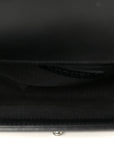 Lambskin Chevron Quilted Medium Boy Flap Black